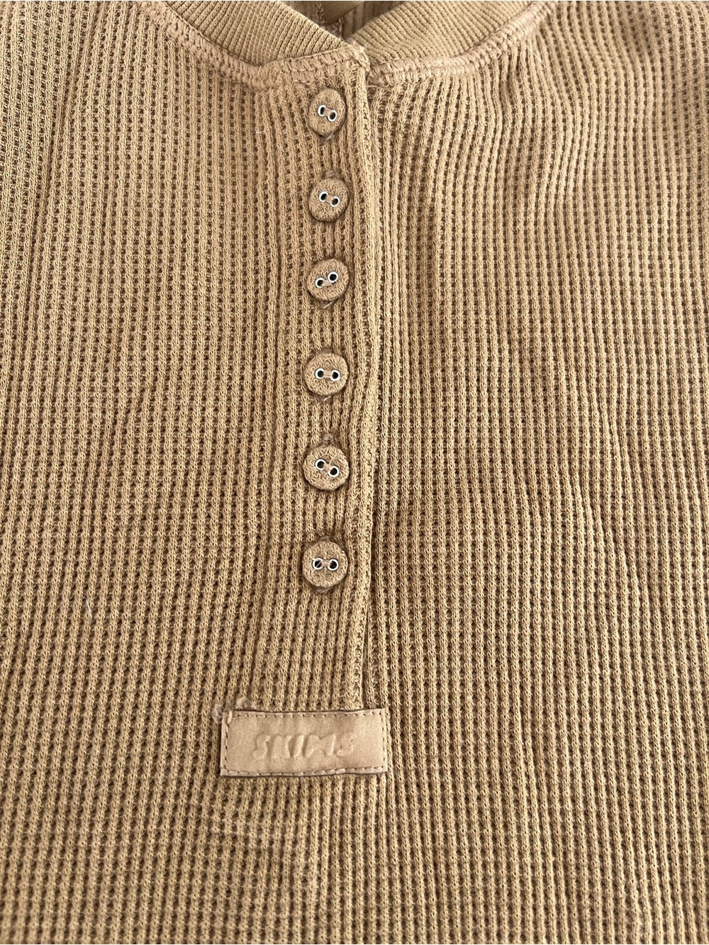 SKIMS Ribbed Button Front Two-Piece Set - Picture 4 of 7
